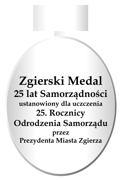 Zgierski Medal 25 lat Samorządności tył
