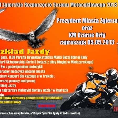 plakat rozpoczęcie sezonu motocyklowego