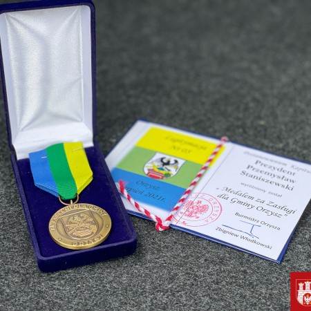 Medal “Za zasługi dla Gminy Orzysz” dla Prezydenta Miasta Zgierza