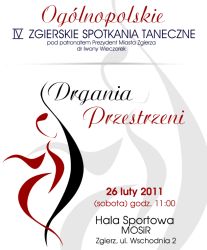 plakat IV Zgierskie Spotkania Taneczne "DRGANIA PRZESTRZENI"