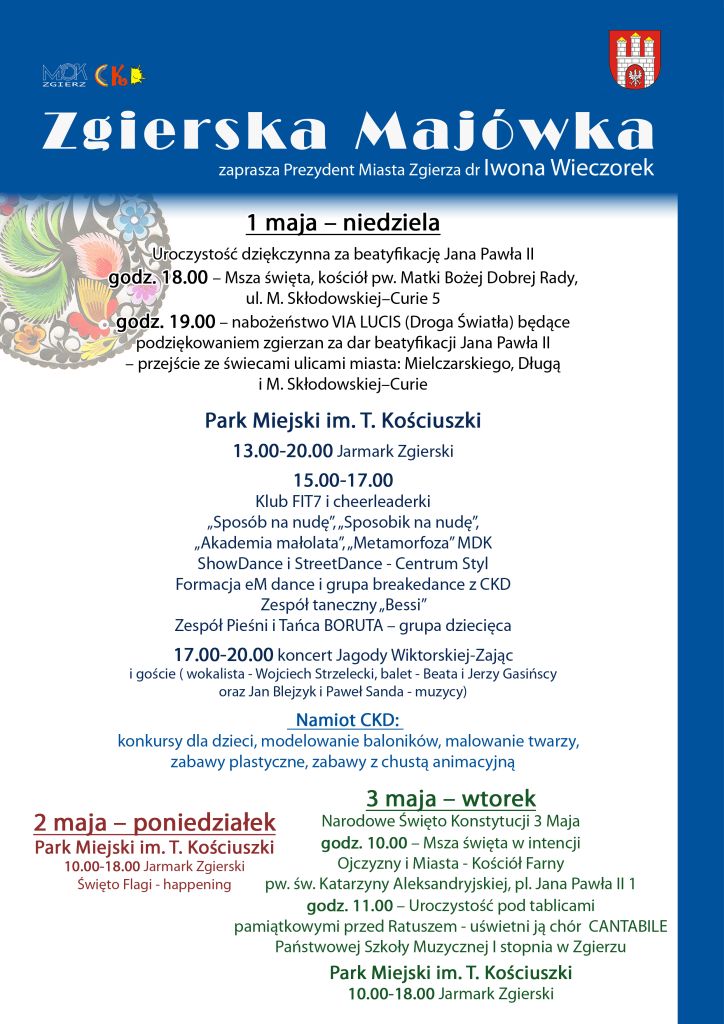 MAJÓWKA ZGIERSKA 1-3 maja 2011 plakat MAJÓWKA ZGIERSKA 1-3 maja 2011 plakat