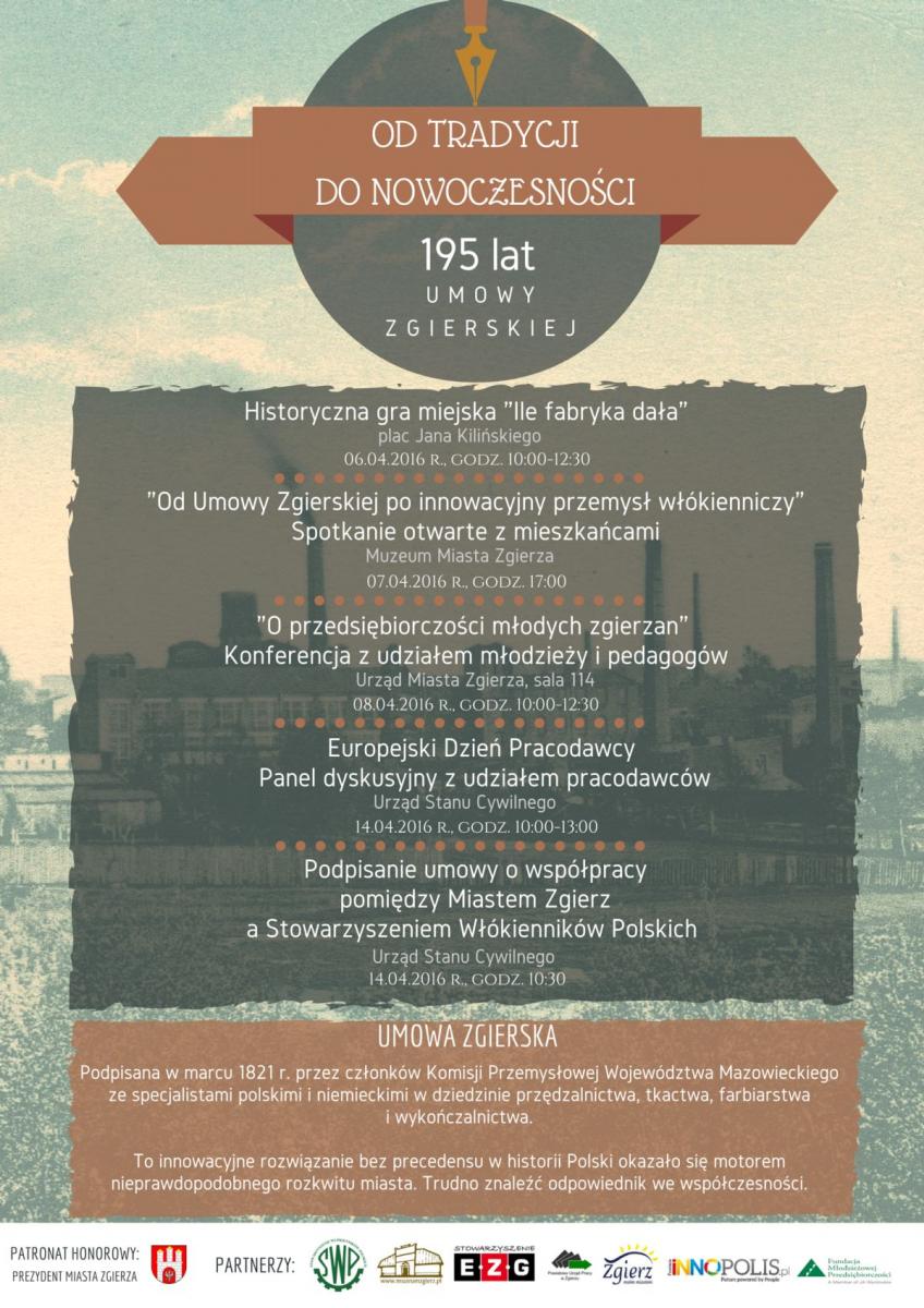 Plakat z programem wydarzenia