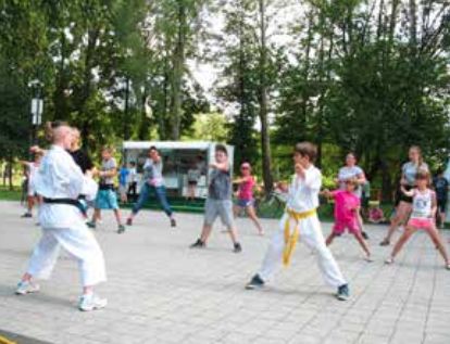 Trening w parku - fot. prywatne zbiory Bożeny Kliś