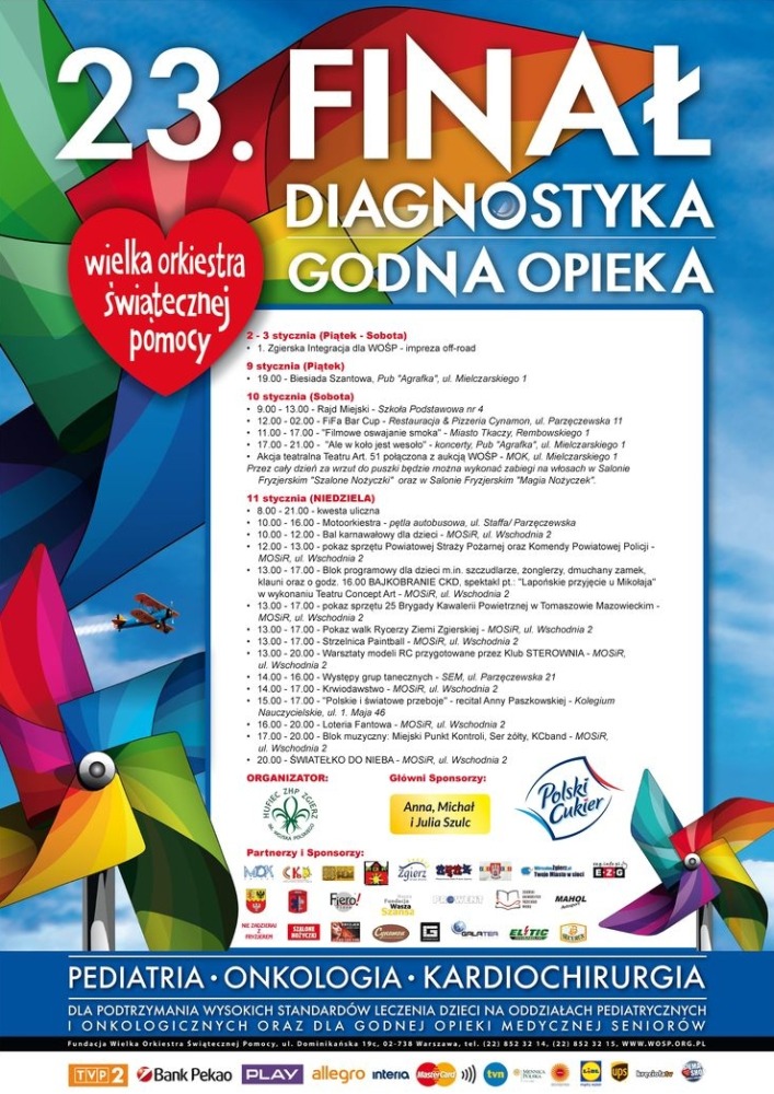 Grafika przedstawiająca plakat WOŚP