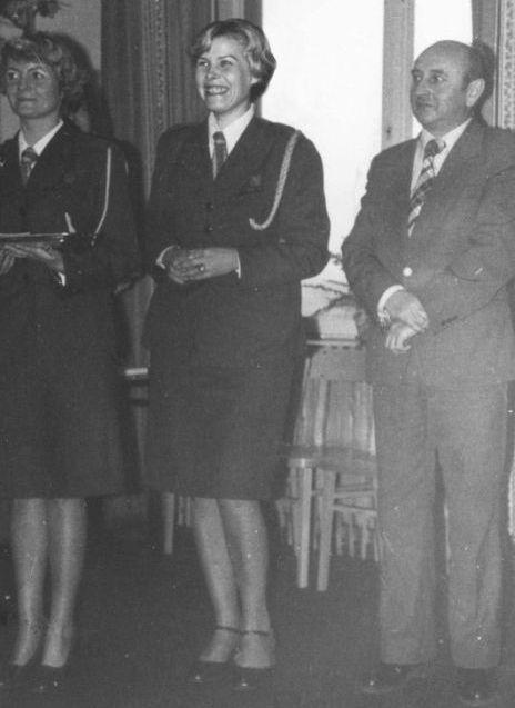 Komendanci Hufca ZHP Zgierz - od lewej stoją: hm. Teresa Pruska, hm. Mirosława Kazimierska, hm. Grzegorz Szkoda - fot. ze zbiorów dh. Pruskiej