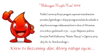 Grafika przedstawiająca plakat Wakacyjnej Kropli Krwi