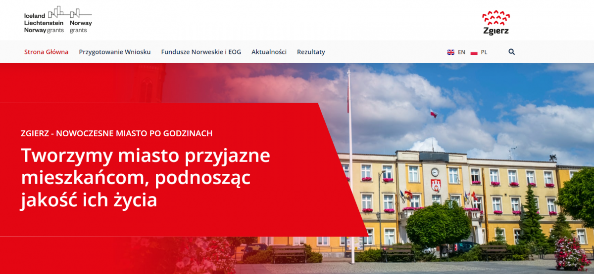 widok strony głównej projektu