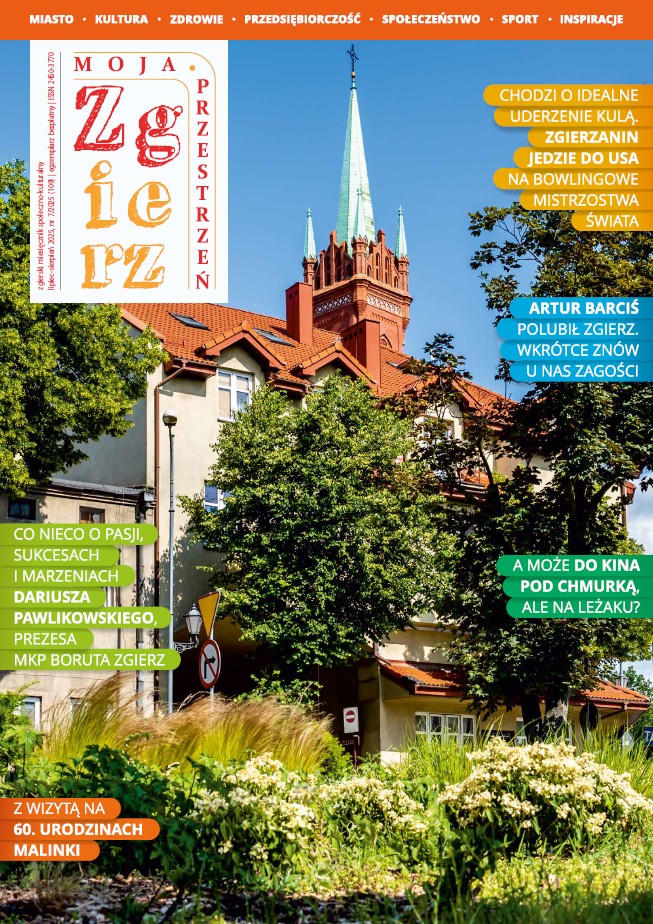 Okładka wydawnictwa Zgierz - moja przestrzeń lipiec/sierpień 2025 r.