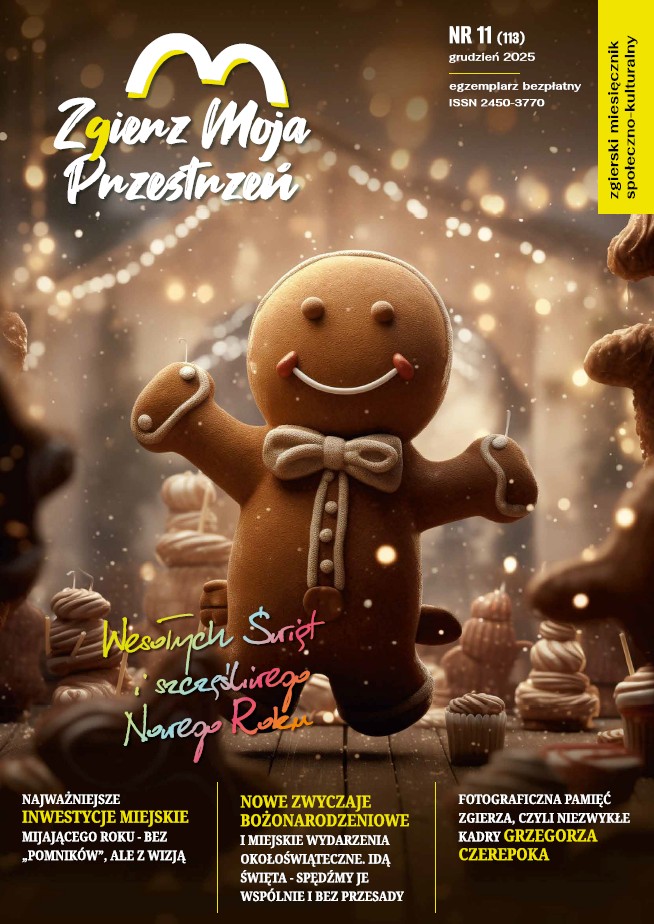 Okładka wydawnictwa Zgierz - moja przestrzeń grudzień 2025 r.