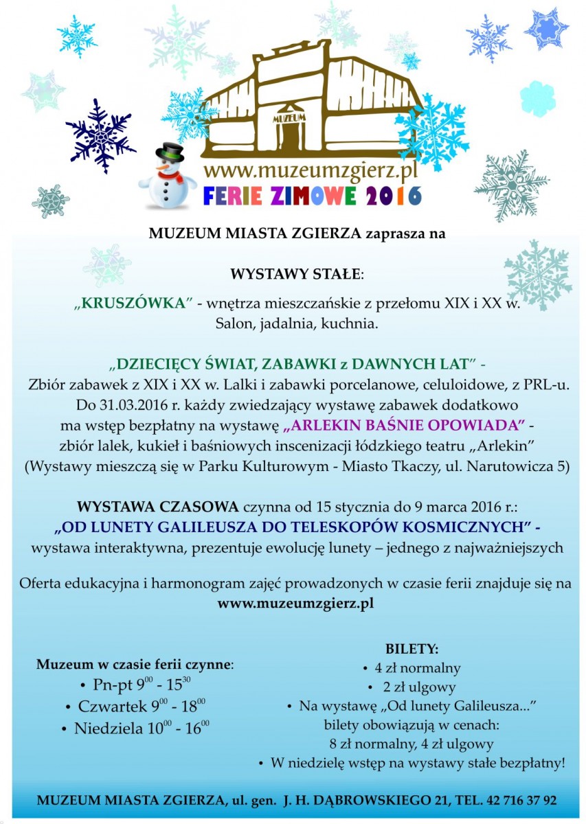 Plakat z informacjami o wydarzeniu Plakat z informacjami o wydarzeniu