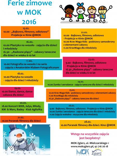 Plakat z informacjami o wydarzeniu Plakat z informacjami o wydarzeniu