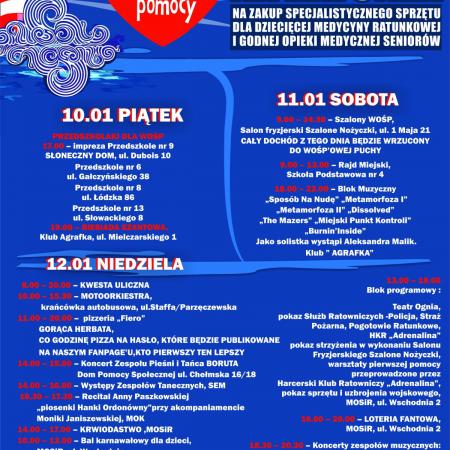 plakat XXII FINAŁ WOŚP W ZGIERZU