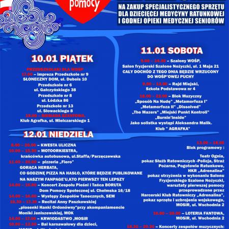 plakat XXII FINAŁ WOŚP W ZGIERZU