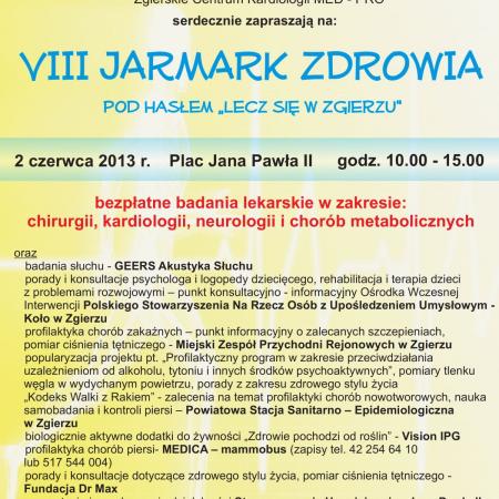 plakat VIII Jarmark Zdrowia