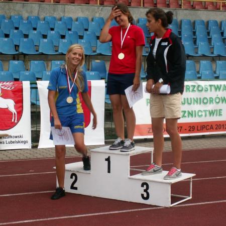 2012 rok - Ola II miejsce w strzelaniu na dystansie 70 m