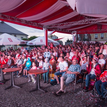 Zgierskie Kino Kibica podczas meczu Polska - Portugalia