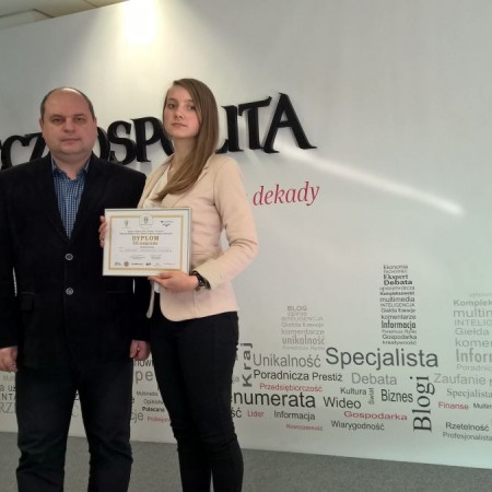 Żaneta  Olejniczak - finalistka konkursu „Pasja przedsiębiorczości w historii rodzinnej, lokalnej, regionalnej”