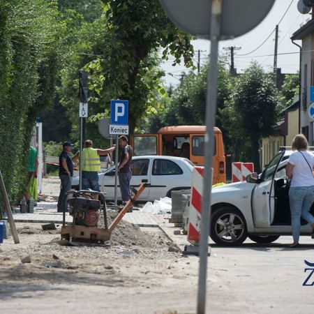 Prace drogowe w centrum Zgierza