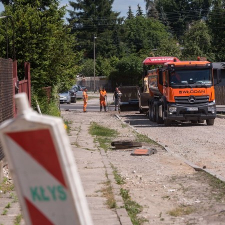 ul. Mireckiego w trakcie przebudowy - 22.06.2017 r.