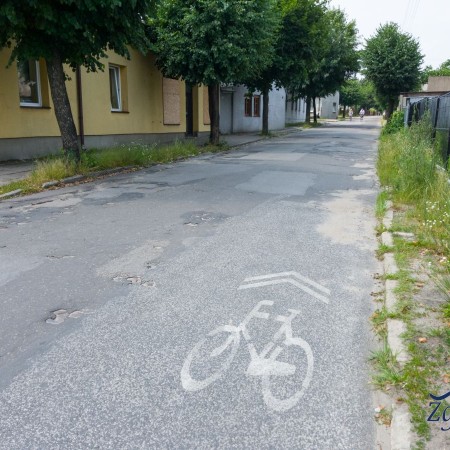 Widok ul. Bazylijskiej przed inwestycją - 28.06.2017 r.