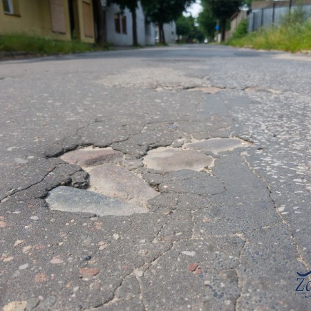 Widok ul. Bazylijskiej przed inwestycją - 28.06.2017 r.