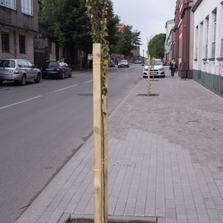 Chodnik na ul. Dąbrowskiego po zakończonej inwestycji - 04.07.2017 r.