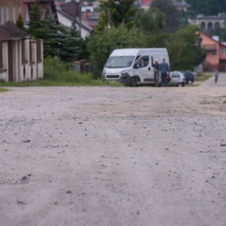 Widok ul. Perłowej przed inwestycją - 05.07.2017 r.