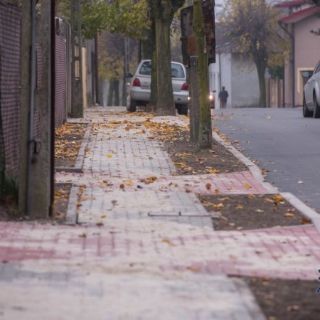 Widok ul. Bazylijskiej po zakończonej inwestycji - 10.11.2017 r.