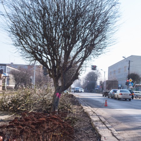 Widok ul. Długiej przed inwestycją - 18.02.2018 r.