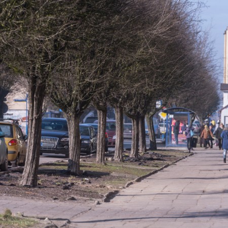 Widok ul. Długiej przed inwestycją - 18.02.2018 r.