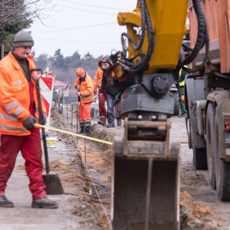 Prace remontowe na ul. Trojańskiej - 13.03.2018 r.