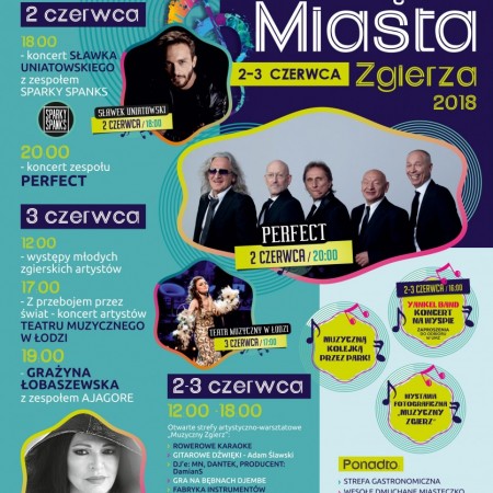 Plakat z programem obchodów Święta Miasta Zgierza 2018