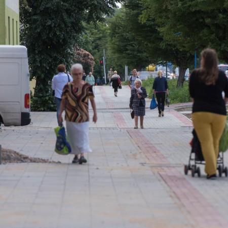 Widok ul. Długiej w trakcie inwestycji - 22.06.2018 r.