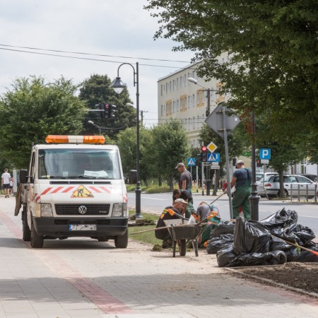 Widok ul. Długiej w trakcie inwestycji - 27.06.2018 r.