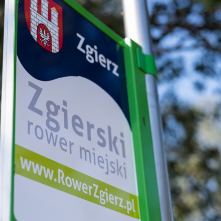 Stacja zgierskiego roweru miejskiego