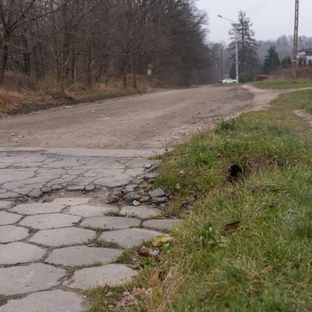 ul. Przygraniczna przed rozpoczęciem inwestycji