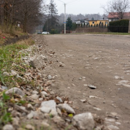 ul. Przygraniczna przed rozpoczęciem inwestycji