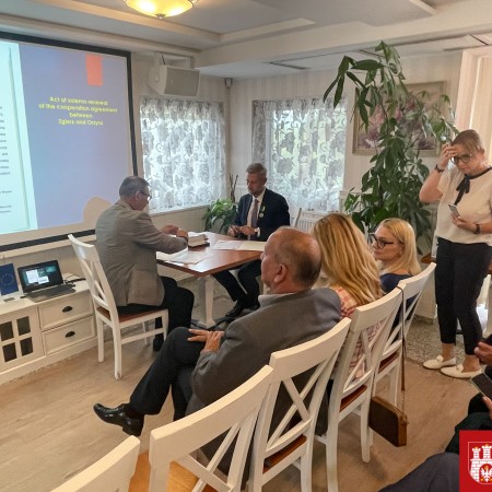 Podpisanie dokumentu odnawiającego porozumienie o współpracy pomiędzy miastami: Zgierz i Orzysz