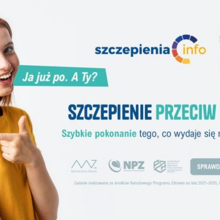 baner "Szczepienie przeciw Covid-19 szybkie pokonanie tego, co wydaje się nie do pokonania"