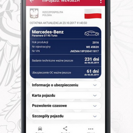 mPojazd na telefonie komórkowym