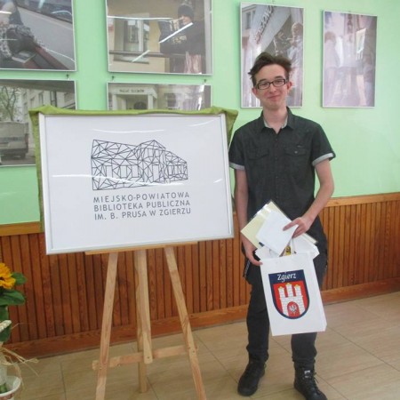 Mateusz Kośmider - zwycięzca konkursu graficznego na logo M-PBP im. B. Prusa