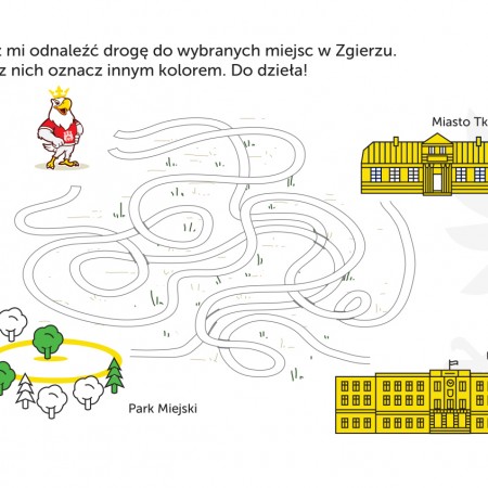 Zabawa w odszukiwaniu drogi do wybranych miejsc w Zgierzu