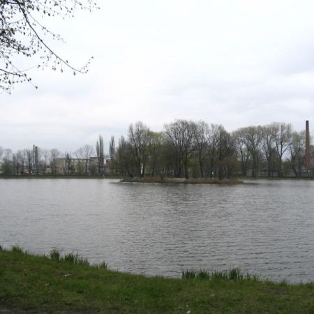 Widok na Staw "Cylkego"  w Parku Miejskim w 2005 r.