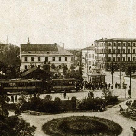 Zdjęcie archiwalne przedstawia Plac Kilińskiego