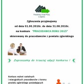 Plakat informujący o konkursie
