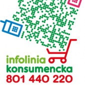 Plakat informacyjny o infolinii konsumenckiej