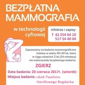 Plakat informacyjny o mammografii