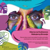 Plakat promujący projekt "Mama na Huśtawce – malujemy emocje"