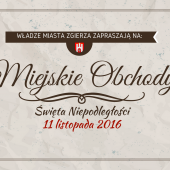 Grafika promująca wydarzenie pt. Miejskie obchody Święta Niepodległości 