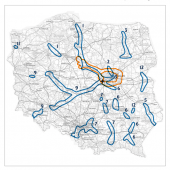 Mapa - strategiczne studium lokalizacyjne CPK